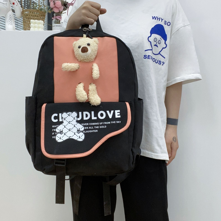 Tas Ransel Sekolah CLOUDS' LOVE 22216 Backpack Remaja Muat Laptop 16inch Bahan Anti Air WATCHKITE WKOS