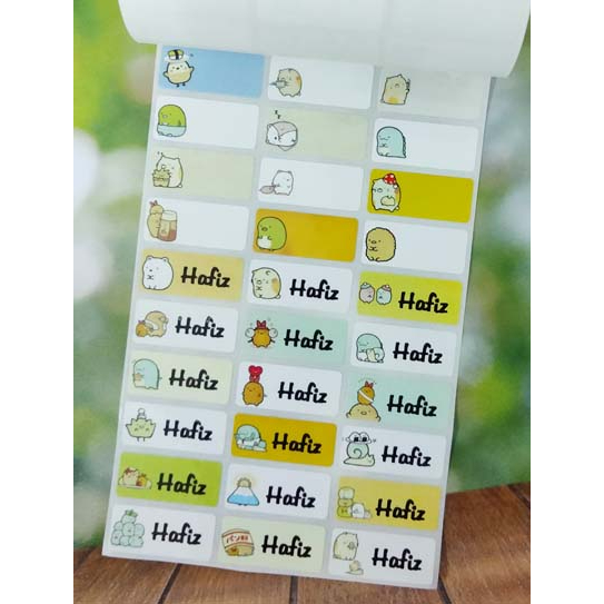 

Label Nama Import Waterproof SUMIKO GURASHI