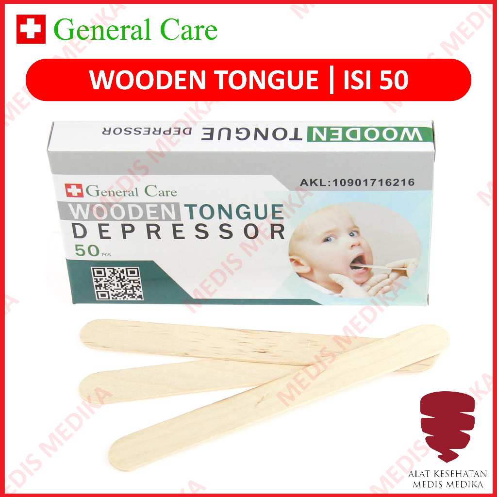 Wooden Tongue Depressor General Care Spatel Lidah Kayu Spatula GC