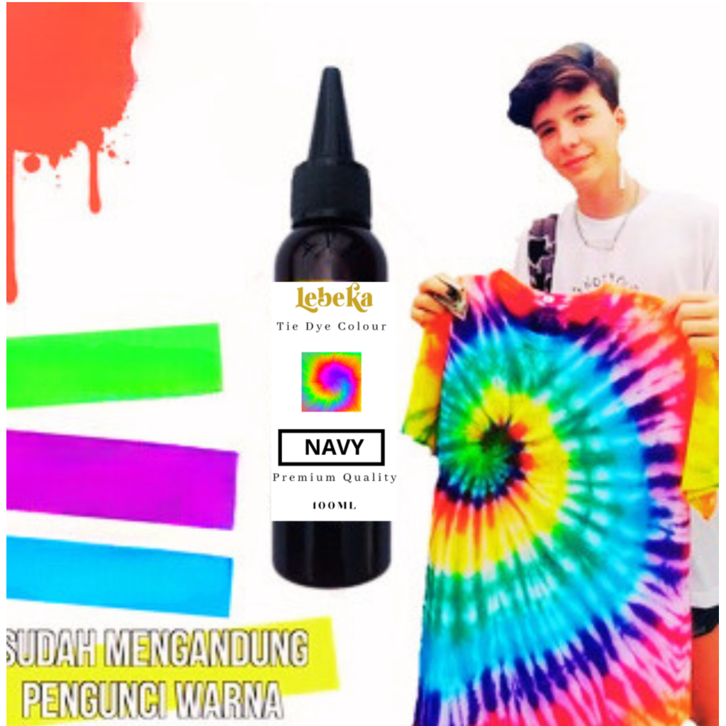 Pewarna Botol Tie Dye / Beli 5 Gratis 1/ ada 25 Pewarna Kaos Tekstil /Pewarna Tie Dye 100ml