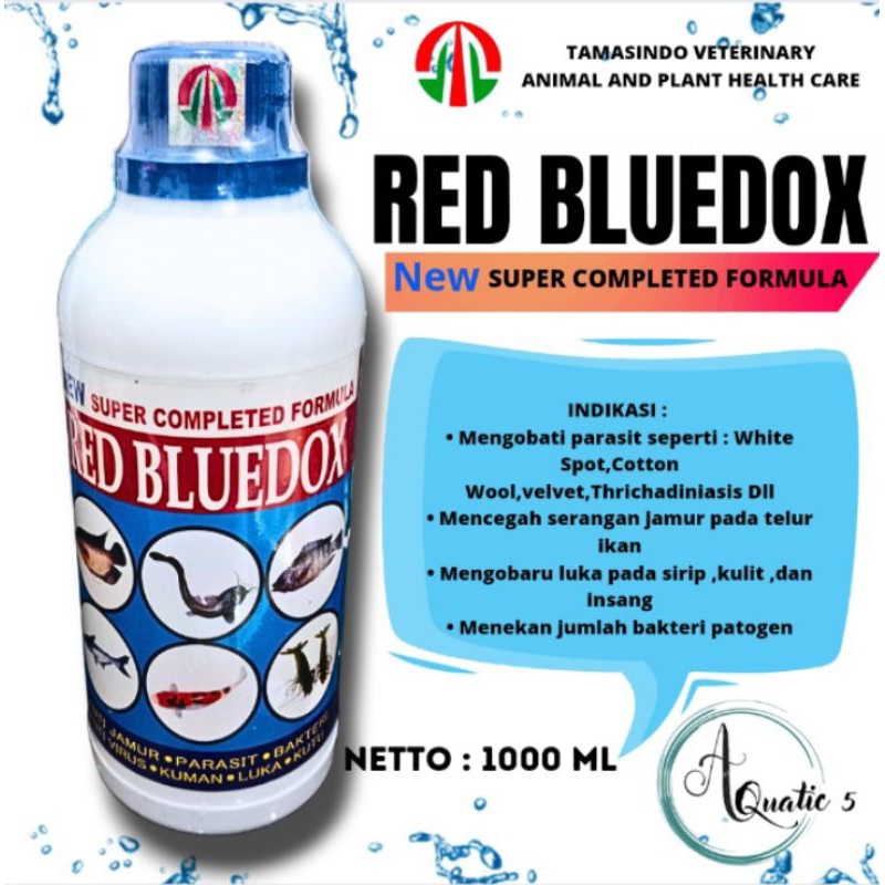 Obat Ikan Hias Anti Jamur Parasit Bakteri RED BLUEDOX 1000ML