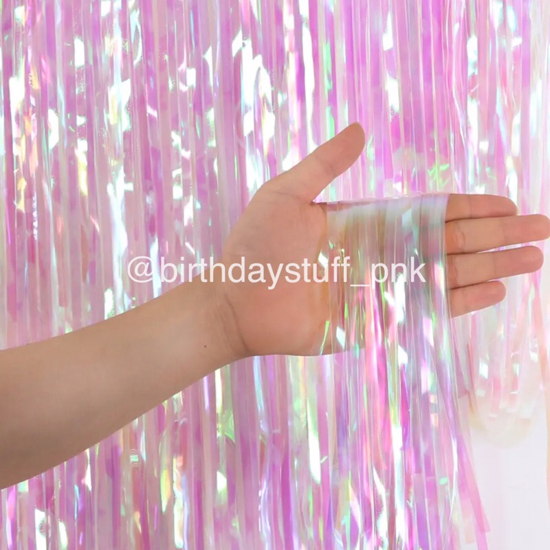 Tirai Foil Hologram / Tirai Foil Curtain / Foil Door Party / Tirai Foil Birthday / Rain foil