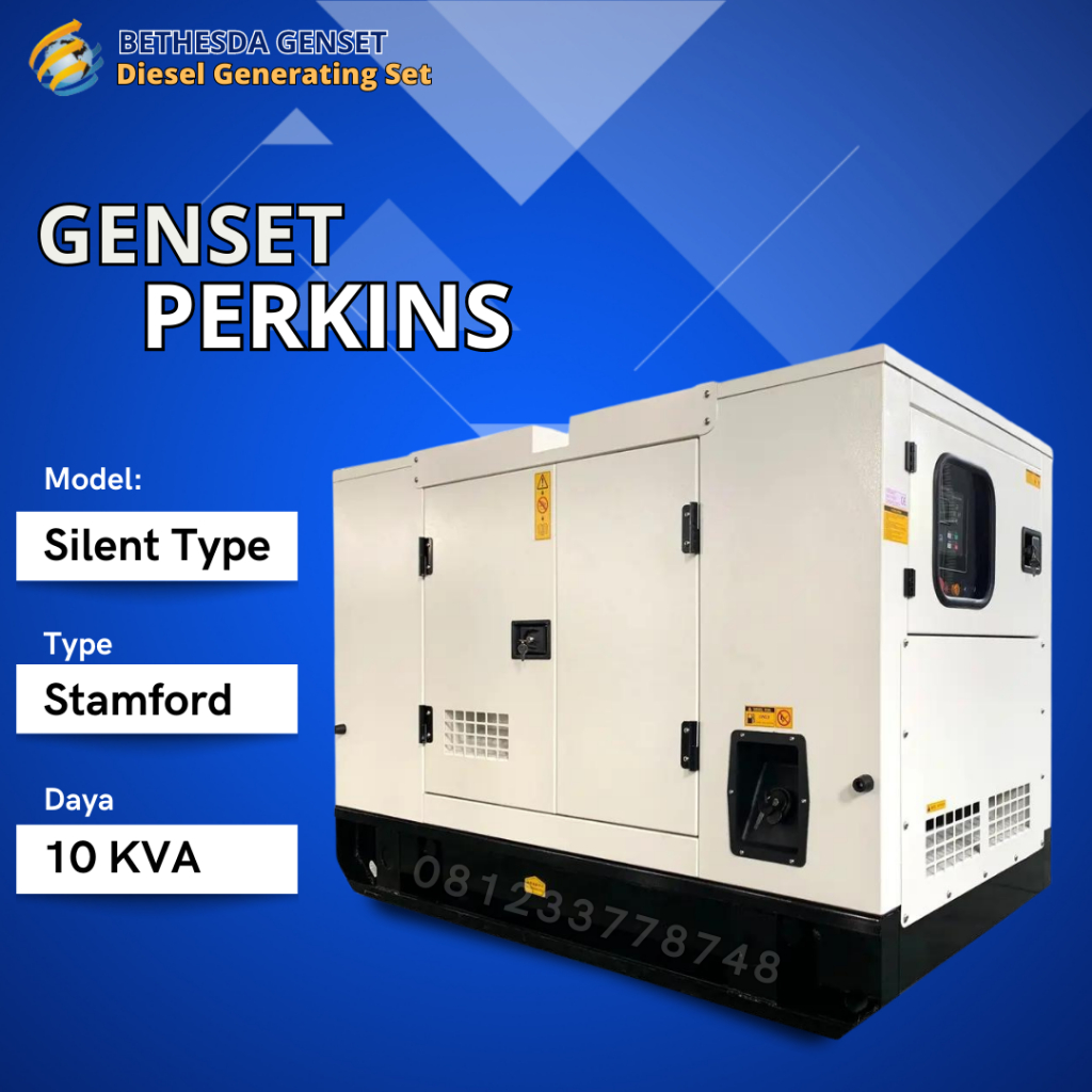 Genset 10 kva perkins Silent 3 Phase 10 kva