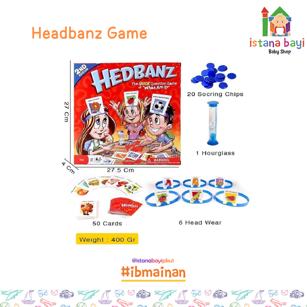 Mainan Edukasi - Headbanz Game - Mainan Anak - Edukasi Fun Tebak Kata