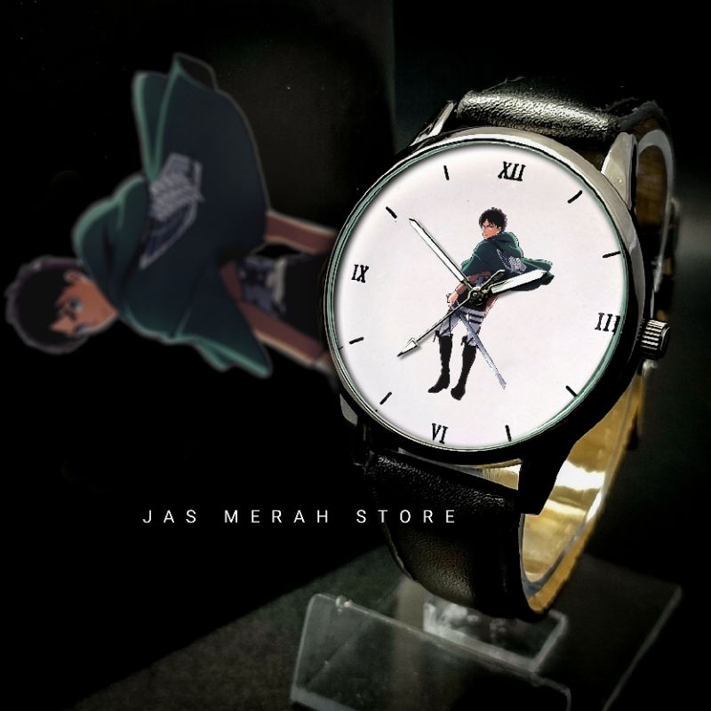 Jam Tangan AOT Eren Yeager Premium Include Double Strap &amp; Box Attack On Titan