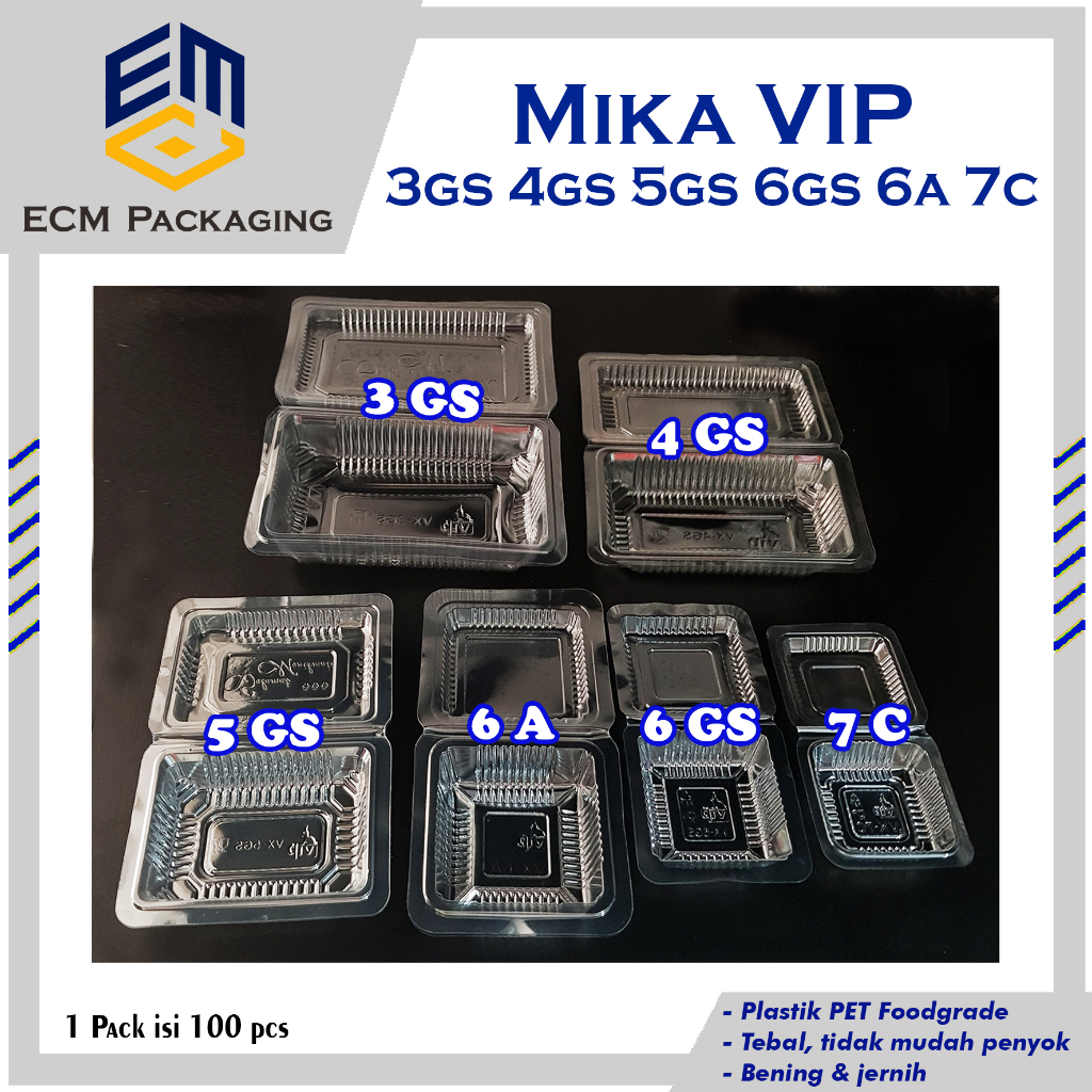 MIKA VIP 3GS 4GS 5GS 6GS 6A 7C / MIKA PLASTIK NASI / MIKA MAKANAN / MIKA KUE / MIKA KOTAK KECIL / MIKA JAJAN PASAR / MIKA SIOMAY