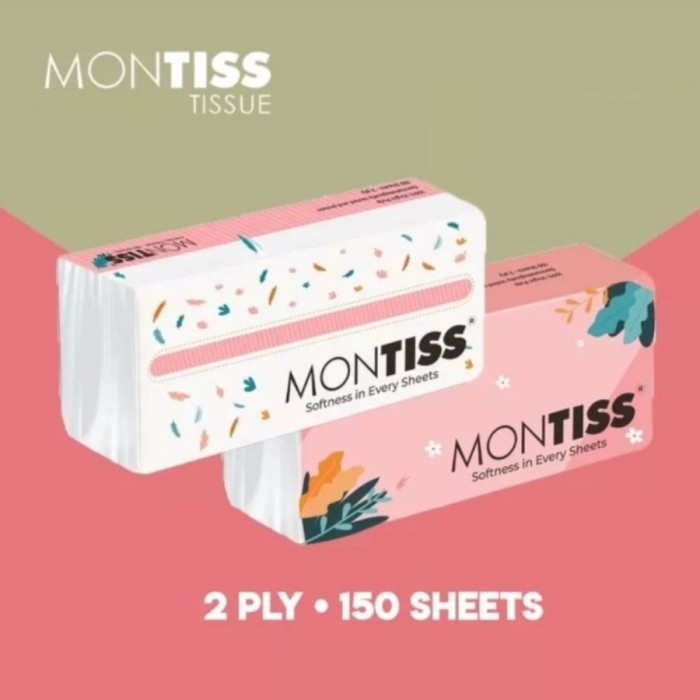 Tisu Wajah Montiss 150s / Facial Tissue Montis 150 Sheets 2 Ply