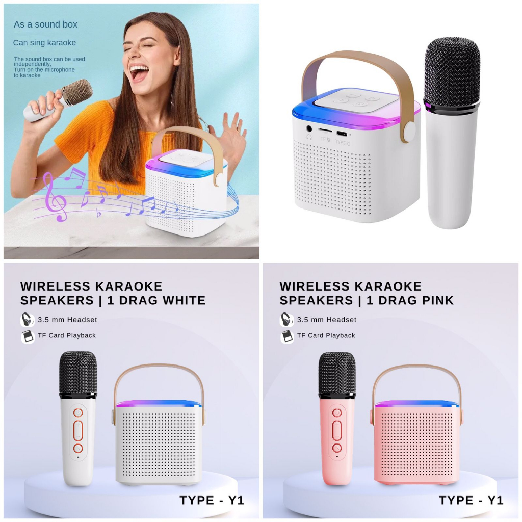 Speaker Bluetooth Mini Y1 + Mic Wireless