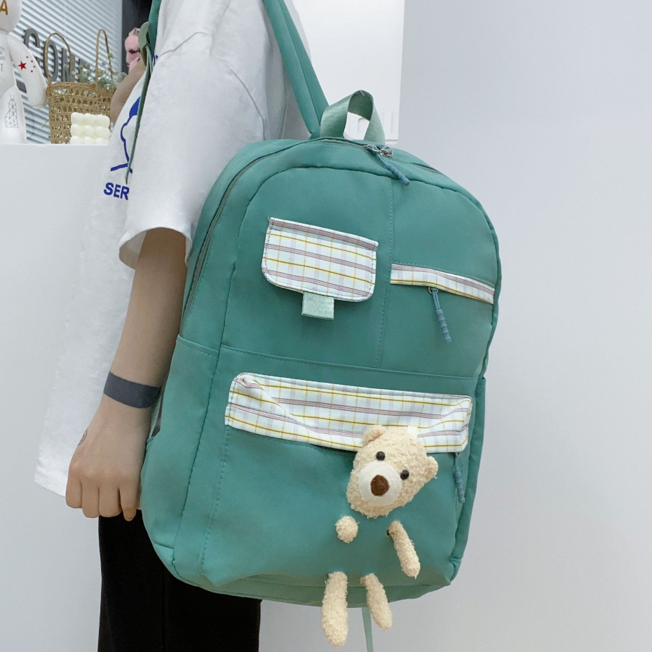 Tas Ransel Sekolah CLOUDS' LOVE F300 Backpack Remaja Muat Laptop 16inch Bahan Anti Air WATCHKITE WKOS