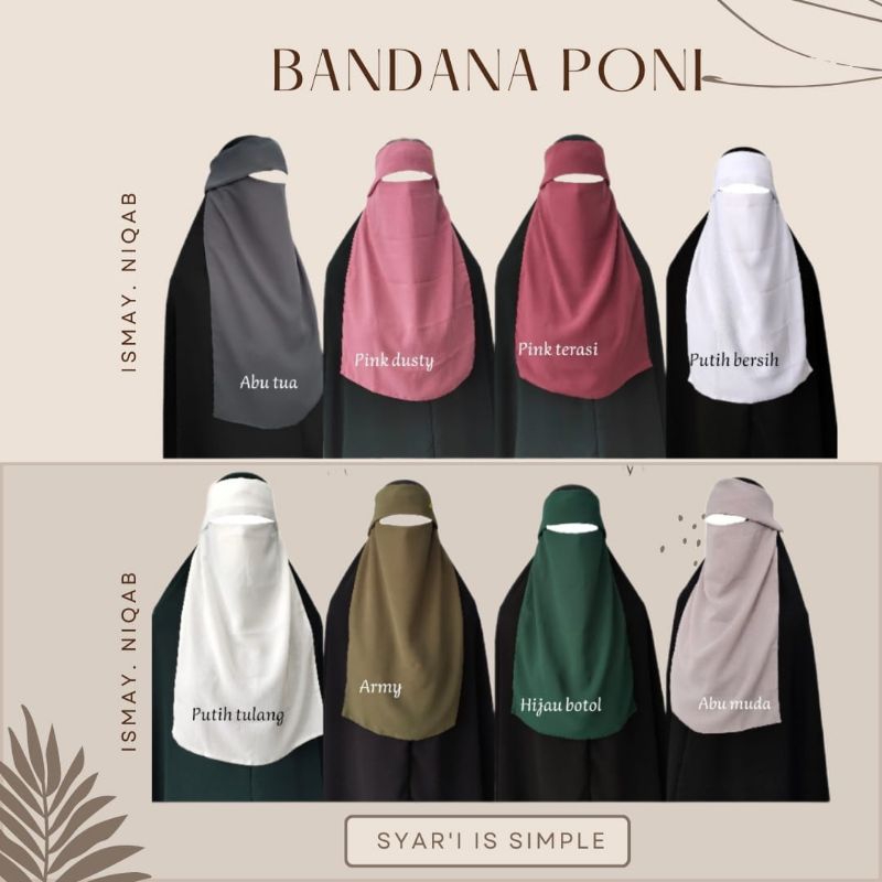 Cadar Bandana poni bahan sifon arab