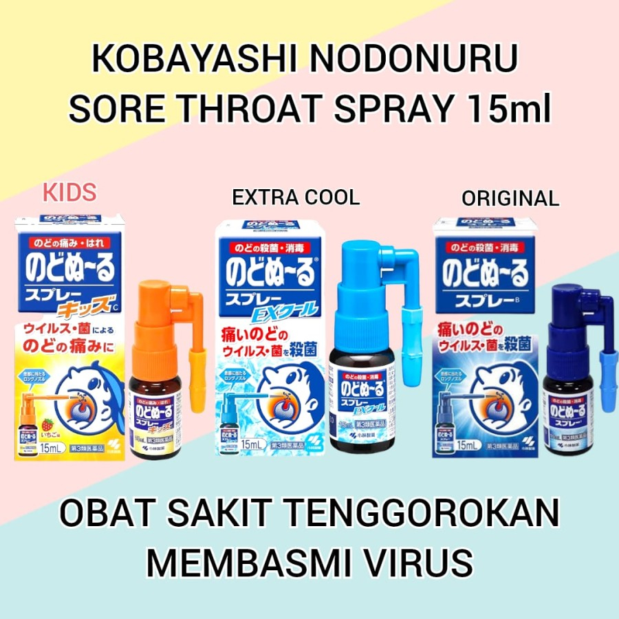 Kobayashi Nodonuru Sore Throat Spray Obat Sakit Tenggorokan Obat Jepang