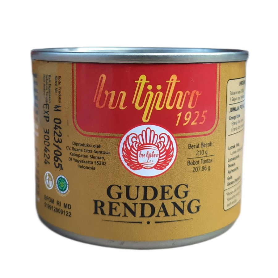 Gudeg Kaleng Bu Tijtro Varian Rendang - 210Gram Khas Jogja