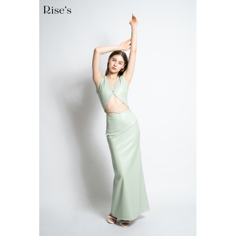 Rok kulit A line wanita /skirt leather A line Rope stretchy by Rise's