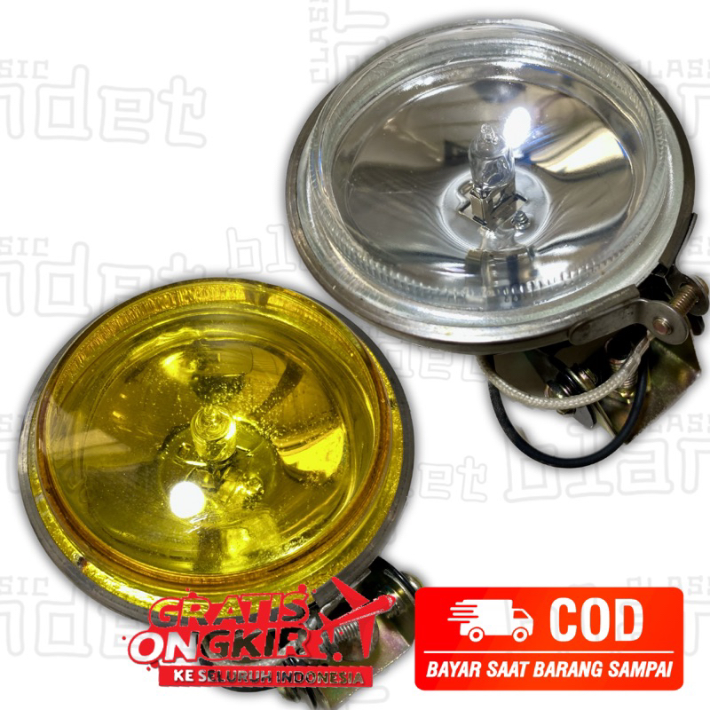 ⛔️BLANDET⛔️ Lampu Bulat Kabut Foglam Foglamp Fog Lamp Tembak Sorot Kuning Putih