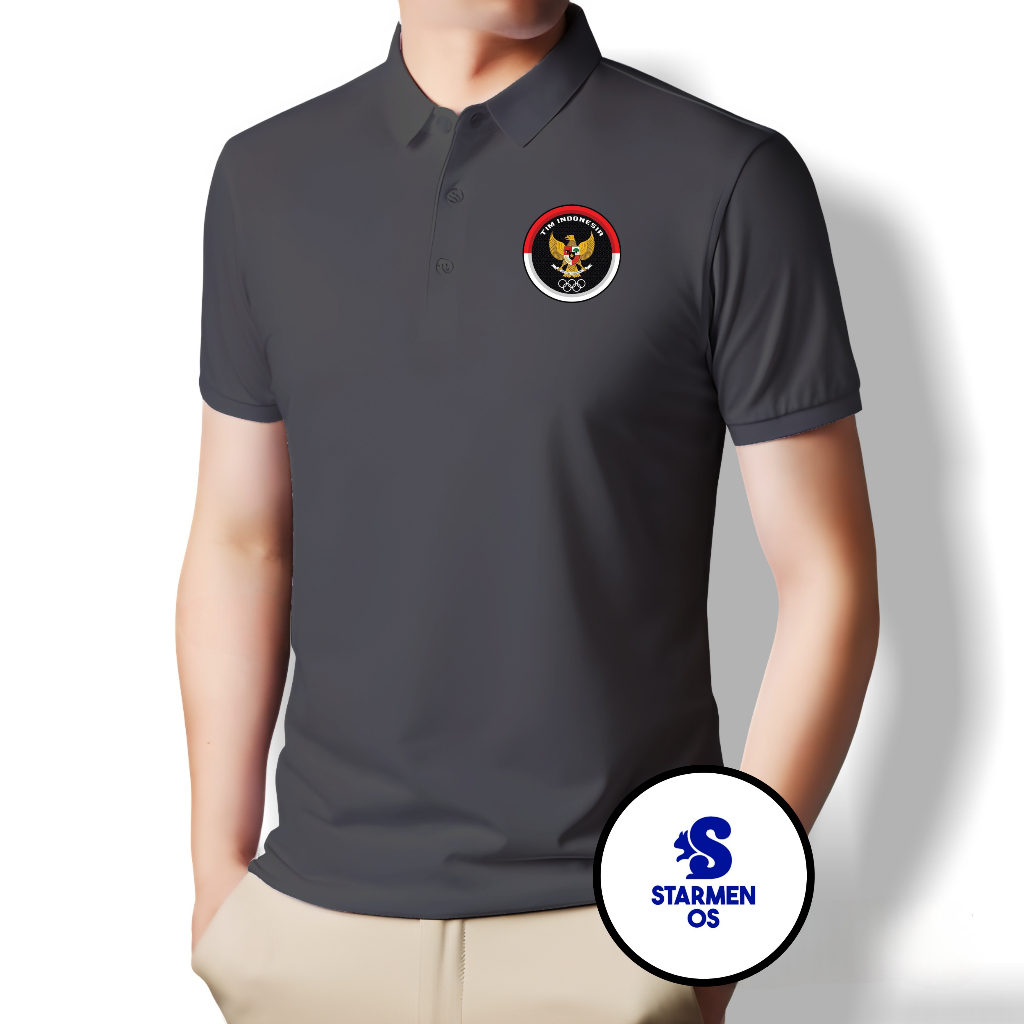 Kaos Wangki Polo T-Shirt Pria Kerah Polos Logo TIM INDONESIA 2023 ( 20 WARNA ) Part 1