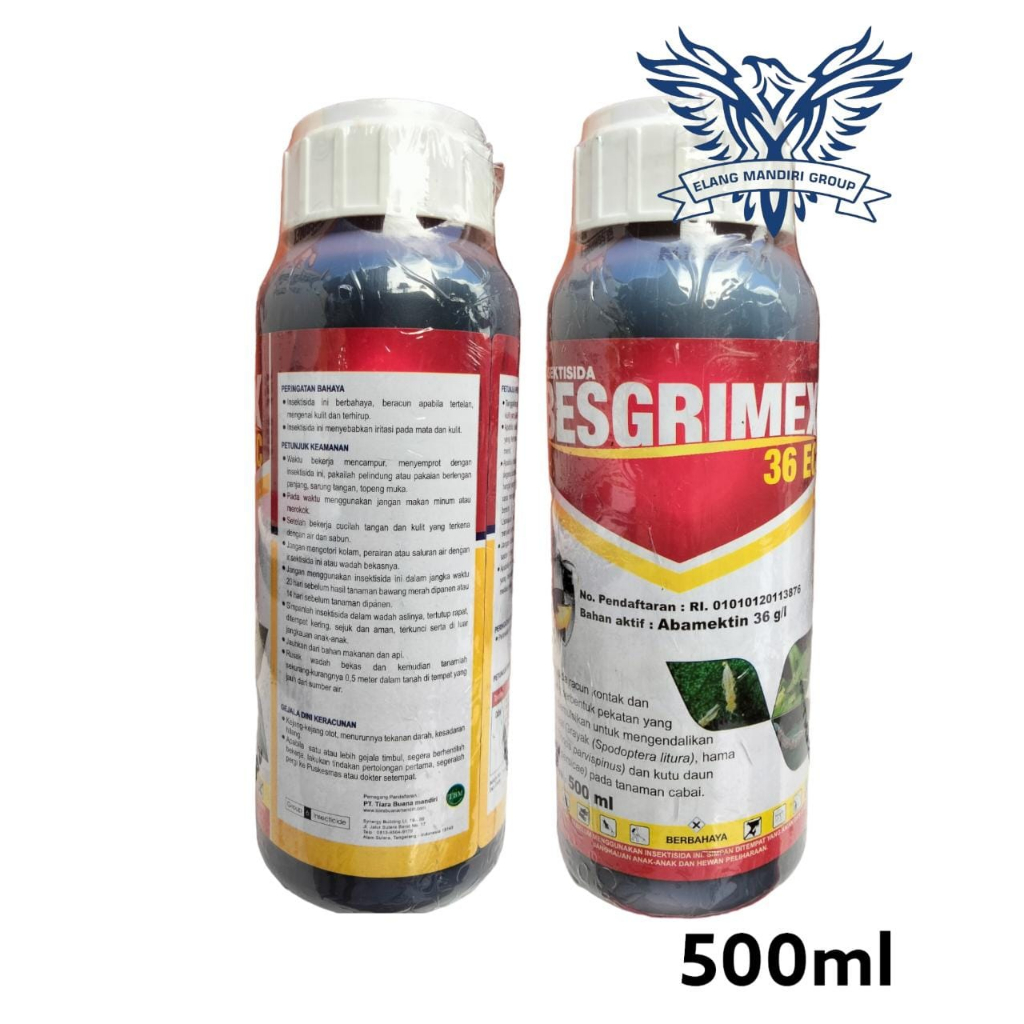 BESGRIMEX 36 EC 500ml Insektisida Abamektin 36g/l Ampuh Atasi Hama Tanaman Abamectin Tertinggi Dikelasnya Terlaris Tiara Buana Mandiri