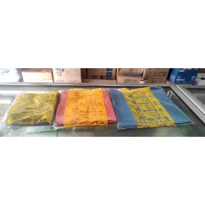 Kantong plastik kresek warna kiloan Surya 500 gram Kecil Tanggung Besar