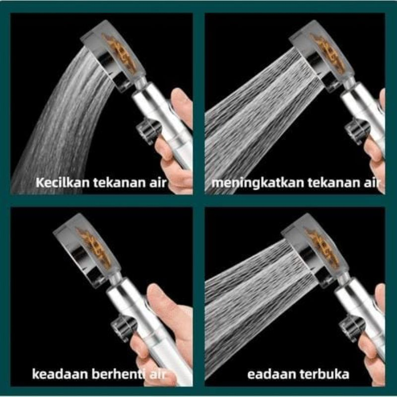 Kepala Shower Turbo / TURBO Kepala Shower Pancuran Air Turbo Hand Shower Turbo Fan / Shower Baling