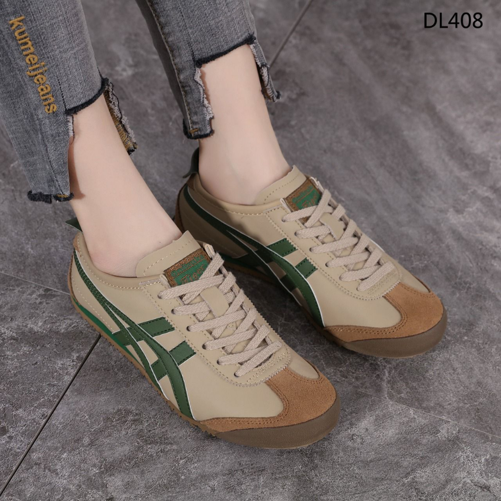 CHA 06 W ONITSUKA TIGER SEMI ORI KHAKI LIST GREEN DL408 
SEMI ORI GRADE AAA