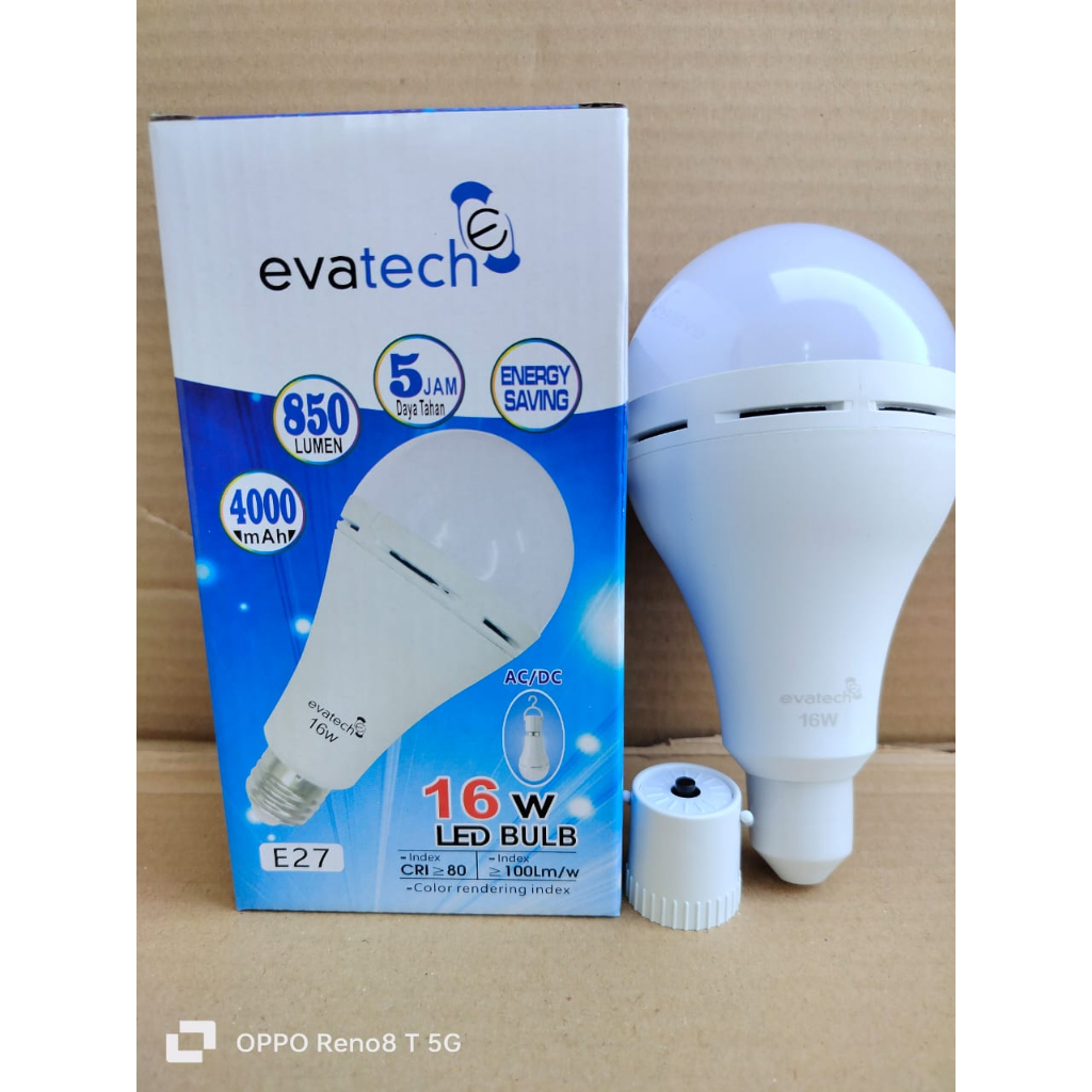 Magic Lamp Evatech / Lampu emergency Led ajaib bohlam lampu listrik 8w 10w 13w 16w