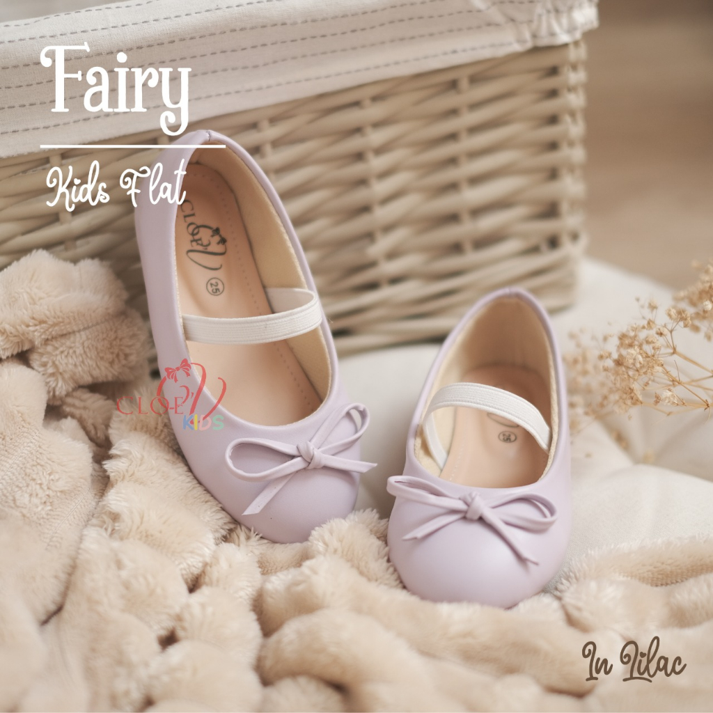 CLOEVKIDS - READY STOCK Fairy Size 30-35 Flat shoes sepatu pesta anak perempuan