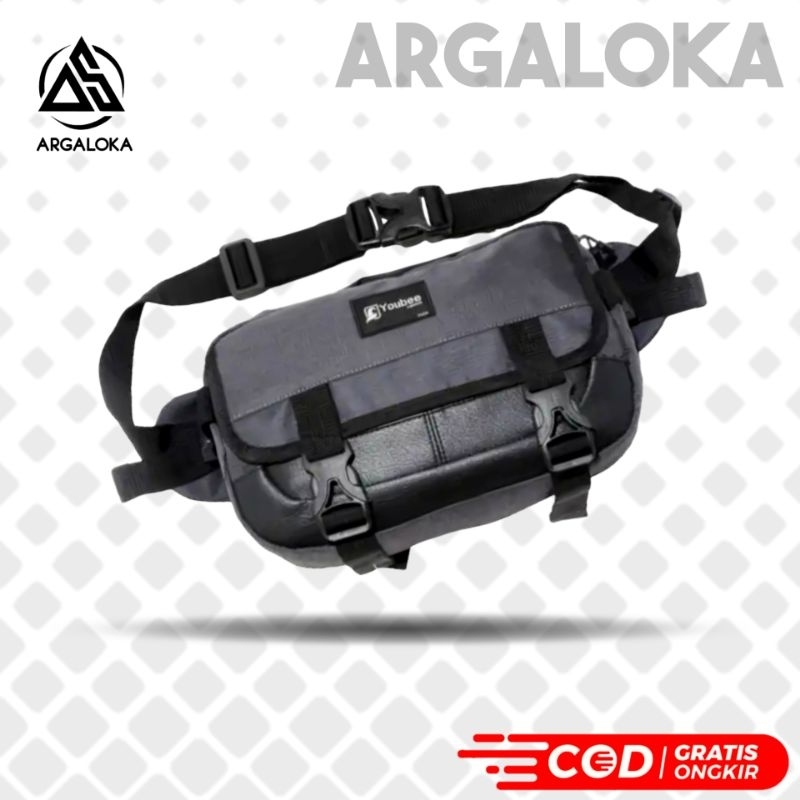 ARGL Tas Selempang Tas Pinggang  Waistbag Pria Cowok Bahan Polyester JT110