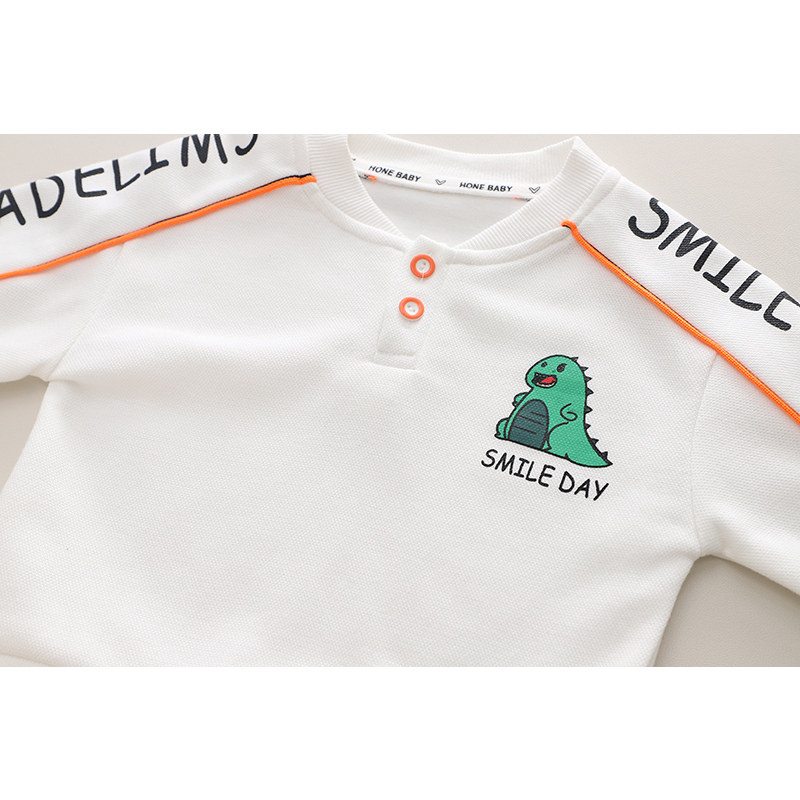 Baju Setelan anak SMILE DAY yellow &amp; white usia 6 bulan - 5 tahun / Pakaian baby laki-laki lucu premium