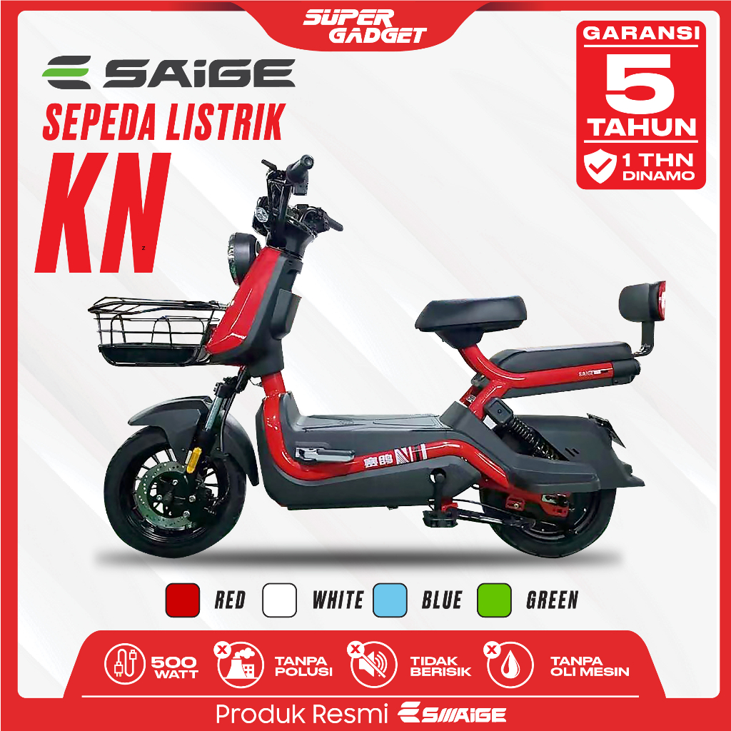 SAIGE KN Sepeda Listrik 48/20 / 48V/20AH Mopit New Electric Garansi Resmi