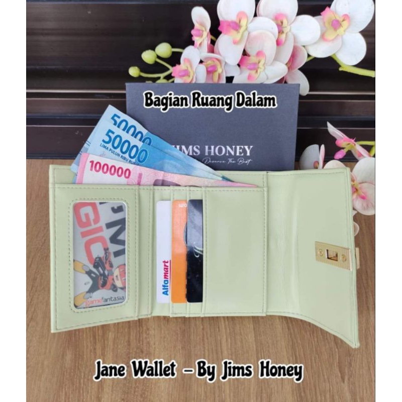 Dompet Lipat Jane Wallet Jims Honey (Free Box)