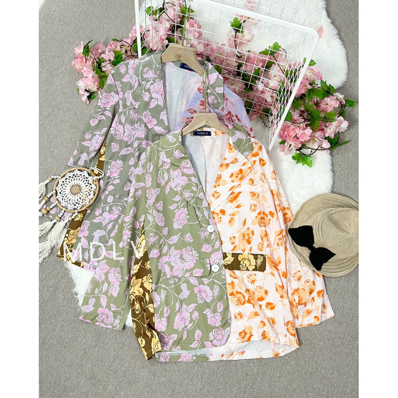 MDLV ~ 31120# Ashlyn Patchwork Blazer Korea Premium