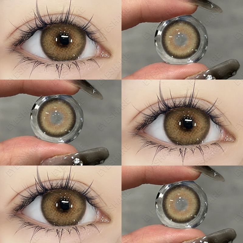 【COD】ICELAND Gray Softlens Softlen Soflen 14.2mm Brown Color