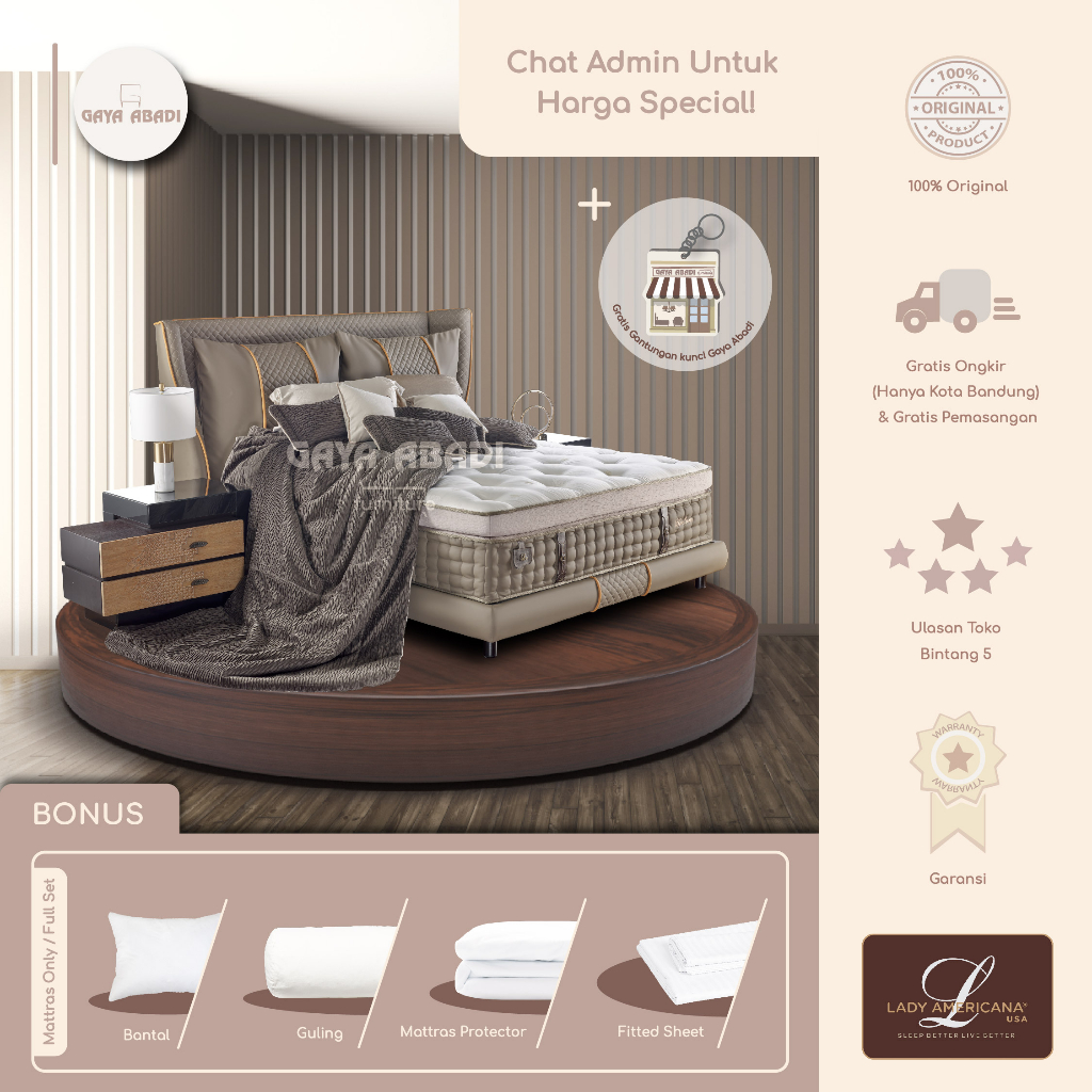 Springbed Lady Americana Heirloom / Kasur Lady Americana Heirloom - Lady Americana Springbed