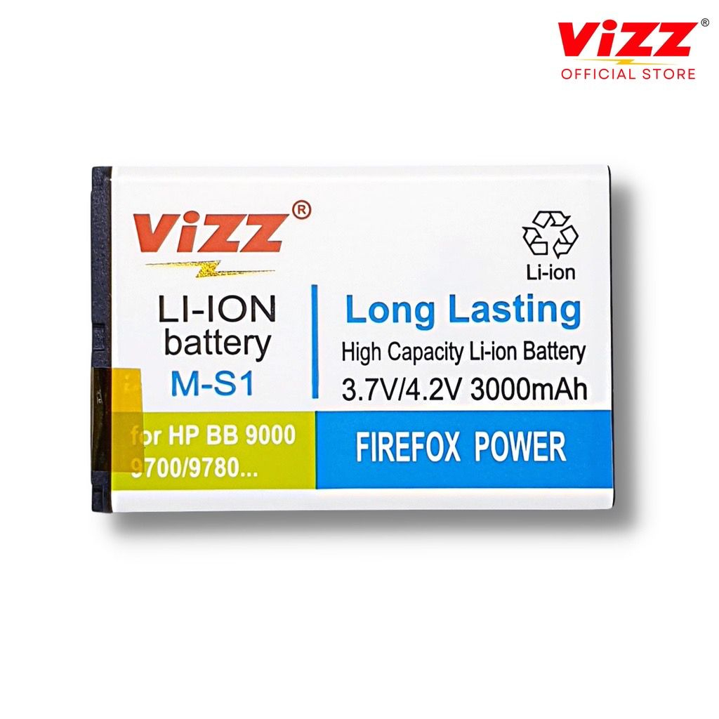 Batere Vizz Double Power Battery Batre Baterai Vizz Blackberry BB MS1 Bold 9000 9700 9780 M-S1 MS-1