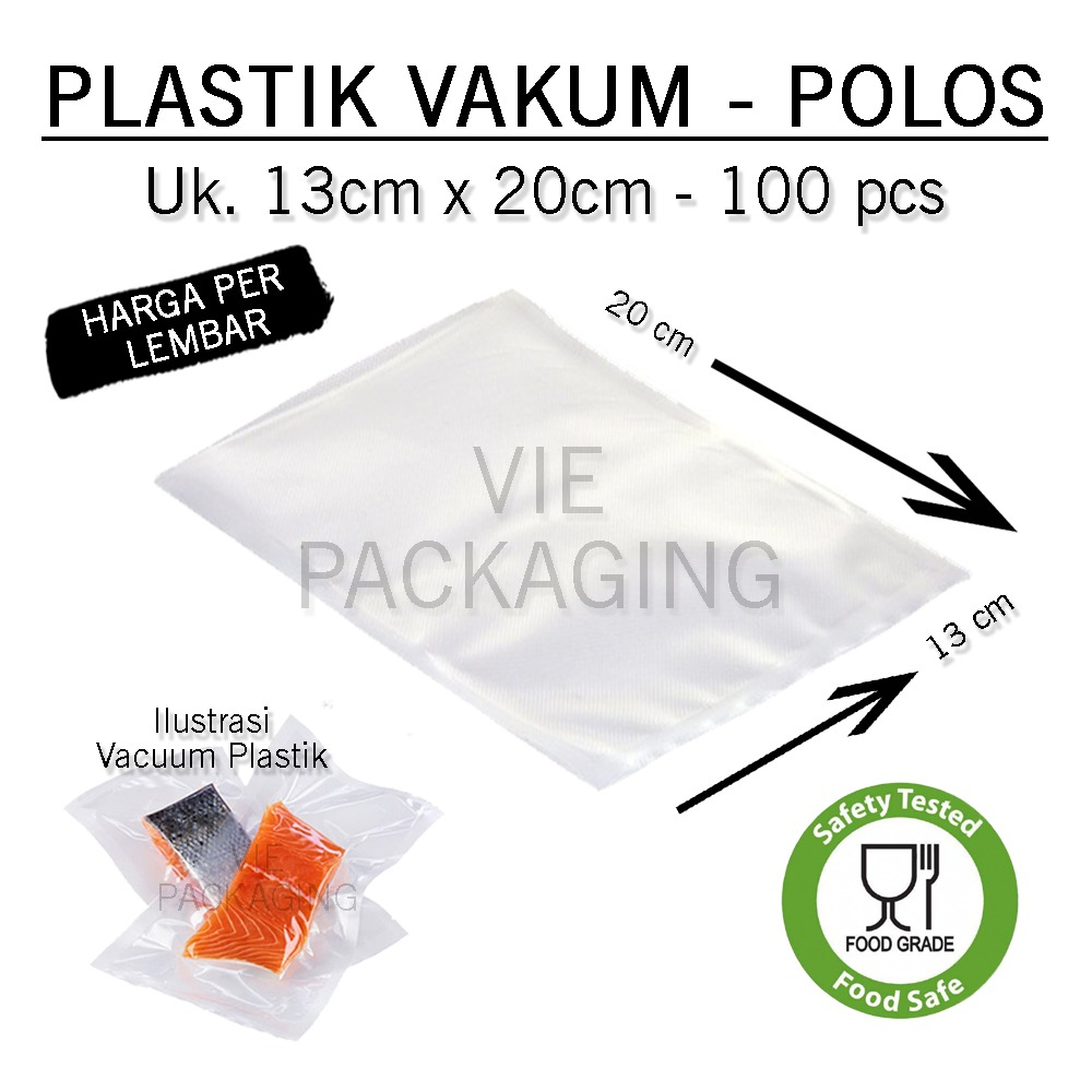 PLASTIK VAKUM 13X21 / BUNGKUS MAKANAN / VAKUM MAKANAN