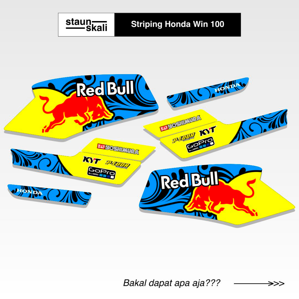 Striping Honda Win 100 Variasi (10) Original Ori Jepang Dinas Japan Custom TS Semi Trail Trill Desai
