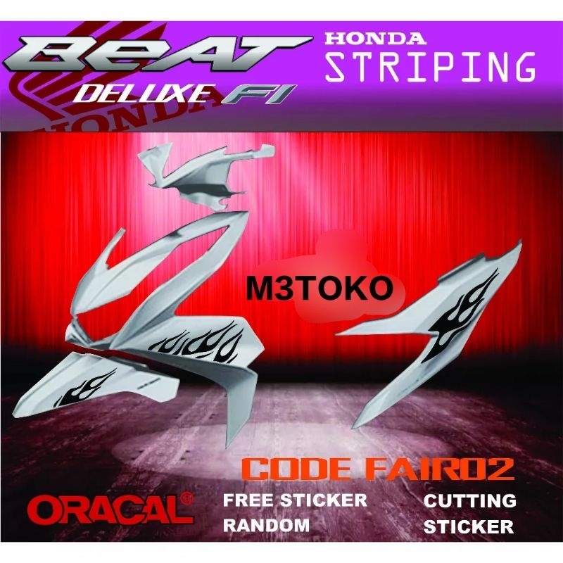 STRIPING BEAT DELUXE NEW MODEL API STIKER BEAT DELUXE MODEL API TERBARU