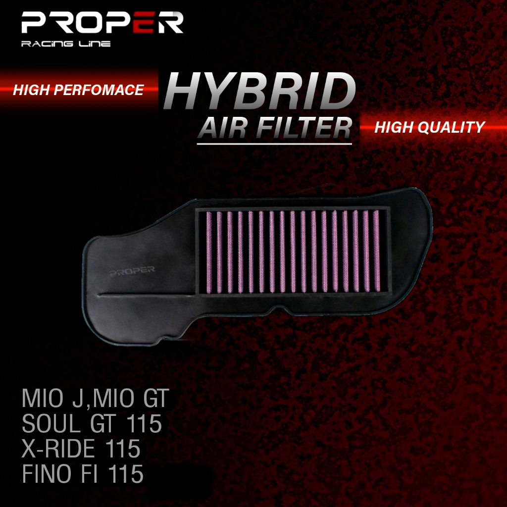 AIR FILTER SARINGAN UDARA FILTER UDARA PROPER RACING LINE MOTOR MIO J 115 MIO GT 115 SOUL GT 115 X-RIDE 115 FINO FI 115