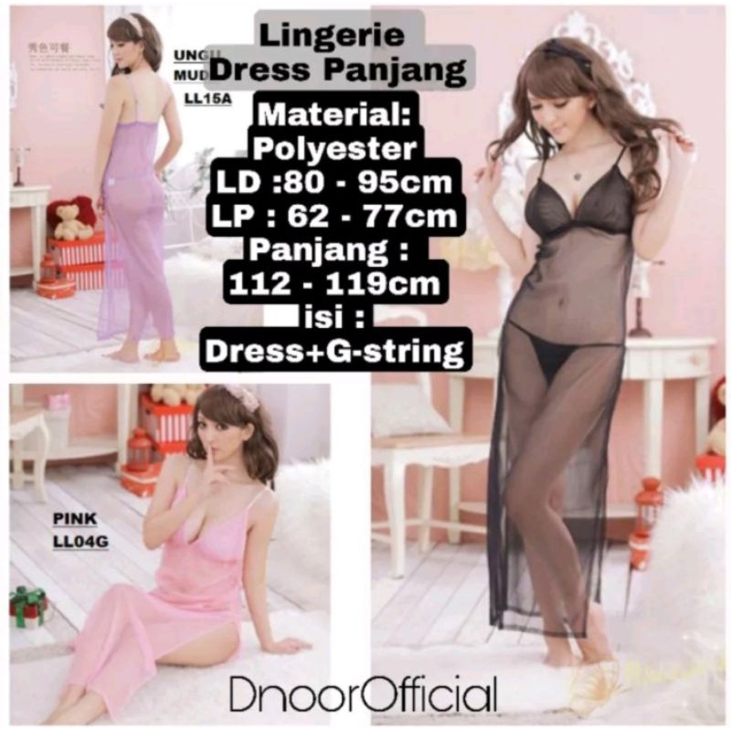 Baju Tidur Dinas Lingerie + G String Wanita All Varian Transparan / Kado Nikah