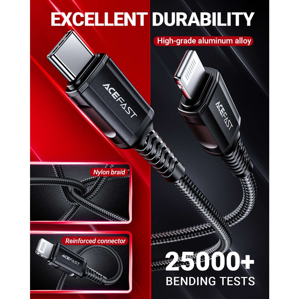 Himwebstore - ACEFAST Kabel Charger ACEFAST Acewire Pro C4-01 PD USB-C To Lightning Iphone