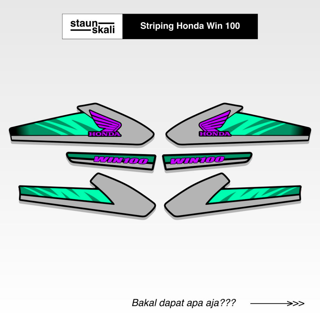 Striping Honda Win 100 Variasi (28) Original Ori Jepang Dinas Japan Custom TS Semi Trail Trill Desai