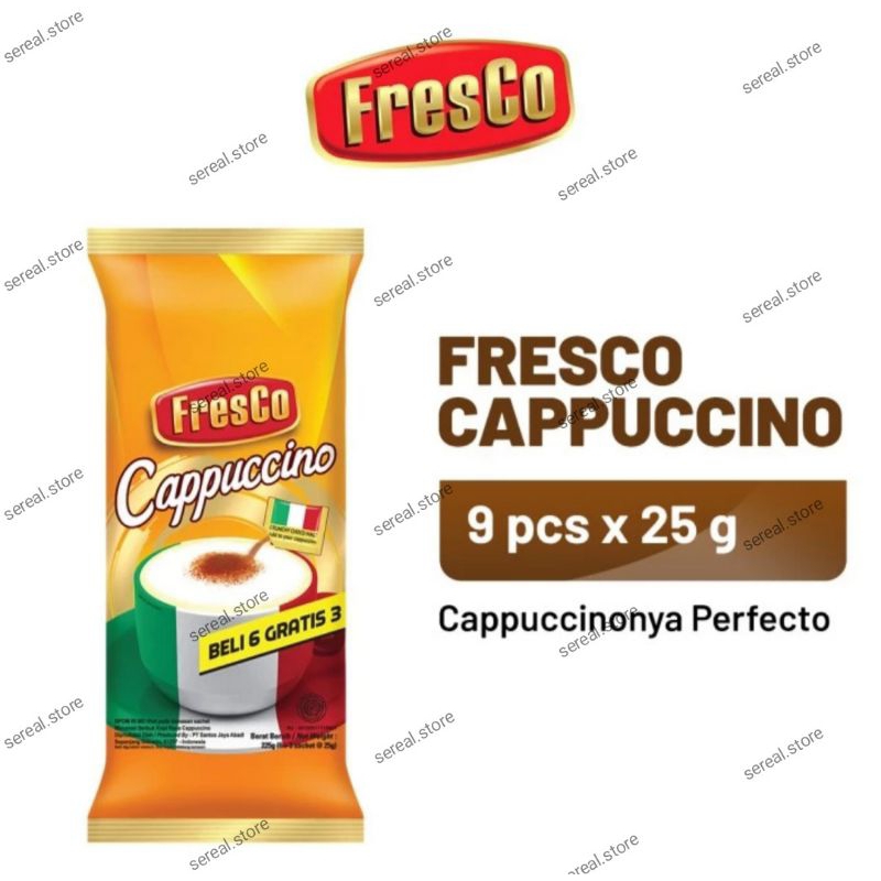 

Kopi Fresco cappucino 1 bag isi (9 x 25 gr)