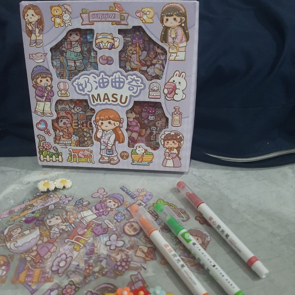 

stiker masu warna ungu