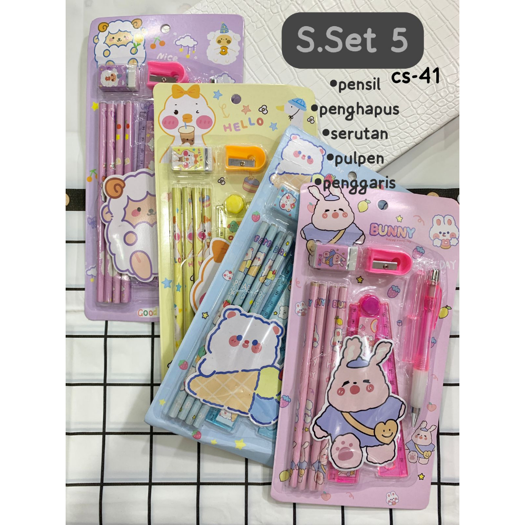 

Set Alat Tulis Sekolah Mini Stationery Anak Karakter Lucu