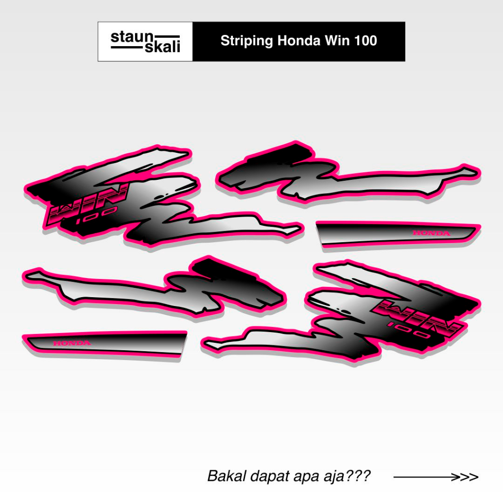 Striping Honda Win 100 Variasi (47) Original Ori Jepang Dinas Japan Custom TS Semi Trail Trill Desai