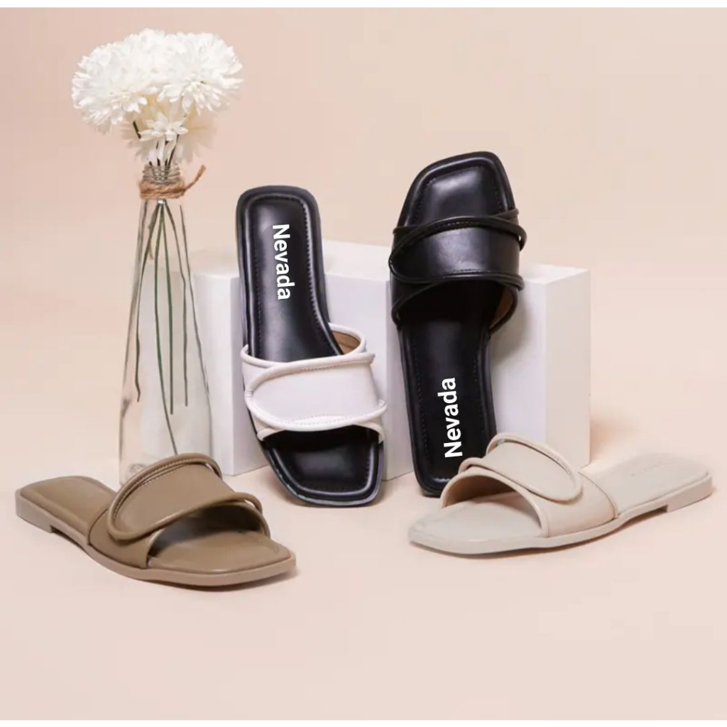 Sandal Selop Nevada Terbaru Model Kekinian Sandal Selop Cewek Korea Trending Viral Terlaris