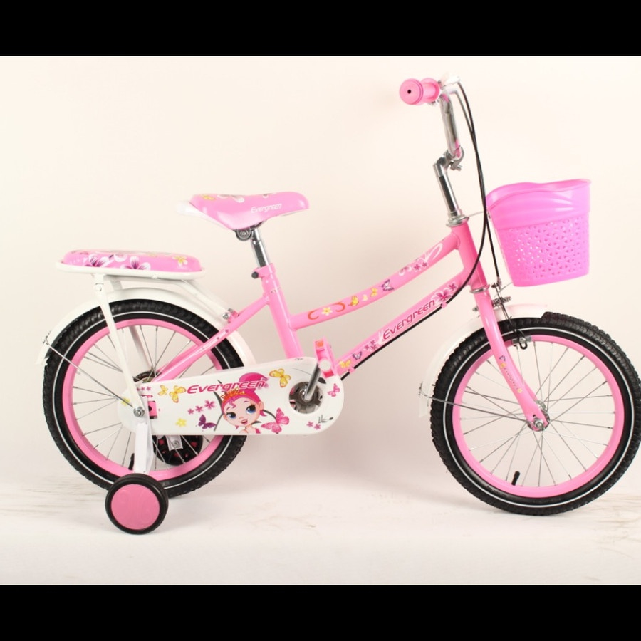 Sepeda mini anak cewek 16 inc evergreen bisa buat anak umur 5 tahun ke atas
