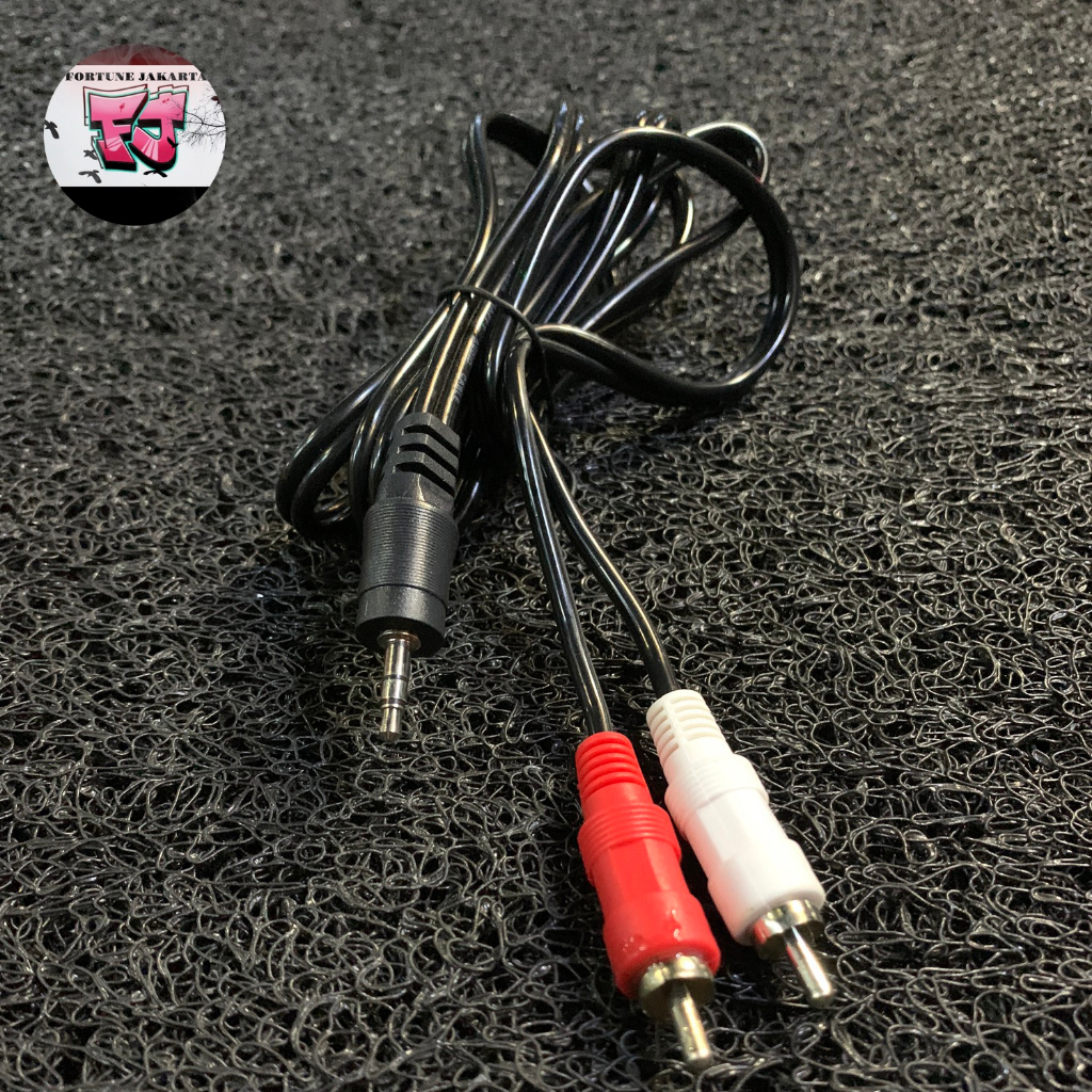 Kabel Jack Jek 2-1 / kabel speaker ke Hp / Laptop / Ampli