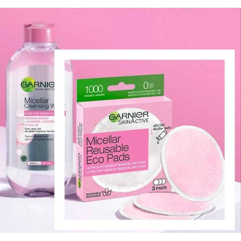 Garnier kapas wajah Micellar Reusable Eco Pads