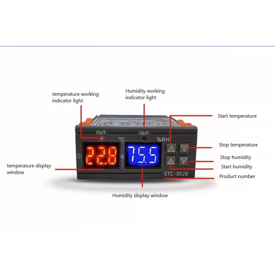 Thermostat STC-3028 Controller Temperature and Humidity (3028)