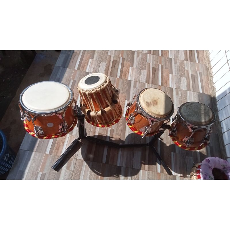 gendang tabla dan satu set kempul plus tasnya
